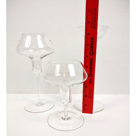 3 Riedel Tyrol Crystal Graduated Candlestick Holders Made In Austria - Mint - Picture 7 of 11